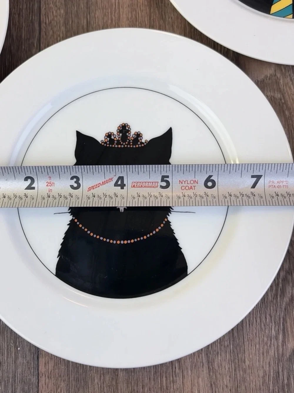 Set of 4 Plates & 4 Mugs Dept 56 Cat's Meow His & Hers Black Cat 7.5